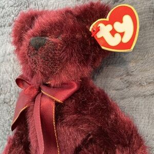 🍭🌟 *EUC* TY 1993 Beargundy The Attic Treasures Collection Burgundy Bear